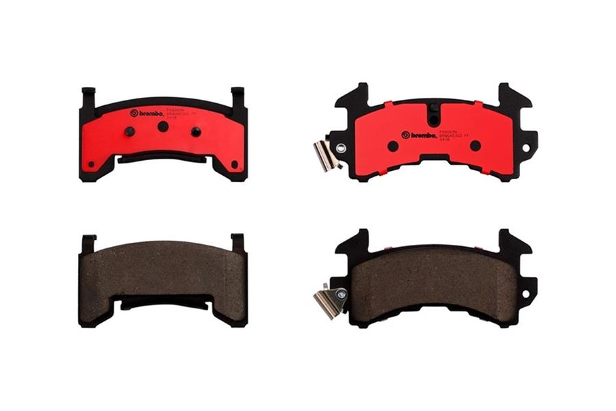 Brembo NAO Ceramic Brake Pads P59063N Pads, Brembo, Ceramic, Integrally Molded, Shims, Buick, Set thumbnail 2