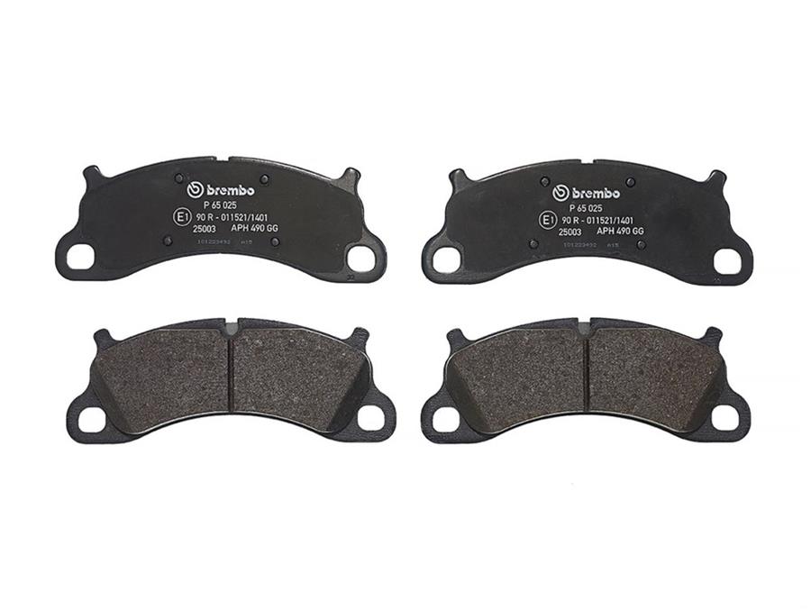 Brembo Low-Met Brake Pads P65025 Pads, Brembo, Semi-Metallic, Integrally Molded, Shims, Porsche, Set thumbnail 4