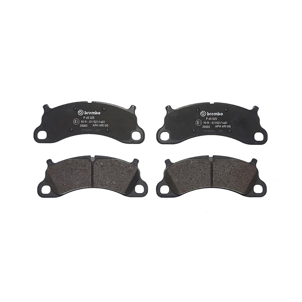 Brembo Low-Met Brake Pads P65025 Pads, Brembo, Semi-Metallic, Integrally Molded, Shims, Porsche, Set