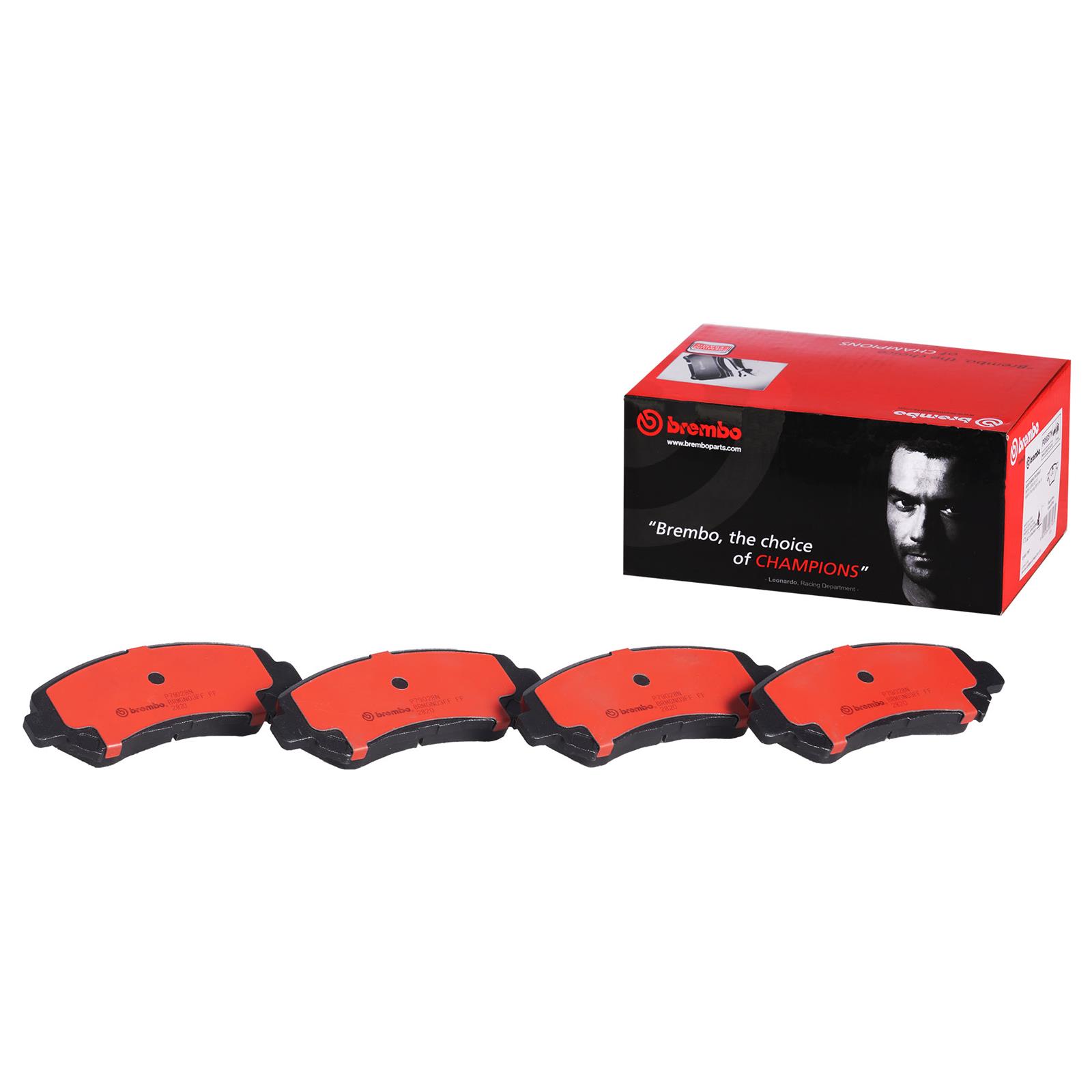 Brembo NAO Ceramic Brake Pads P79028N Pads, Brembo, Ceramic, Integrally Molded, Shims, For Nissan, Set