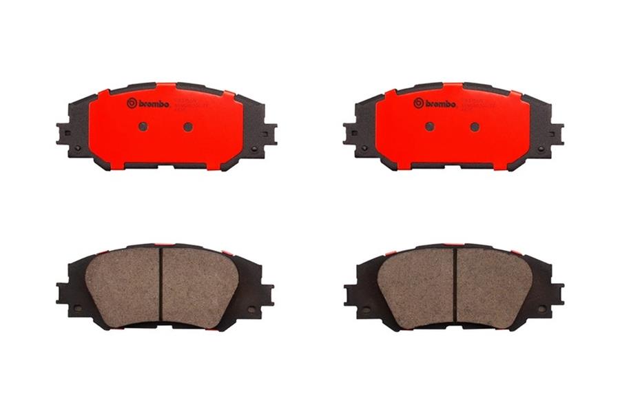 Brembo NAO Ceramic Brake Pads P83155N Pads, Brembo, Ceramic, Integrally Molded, Shims, Toyota, Set thumbnail 2