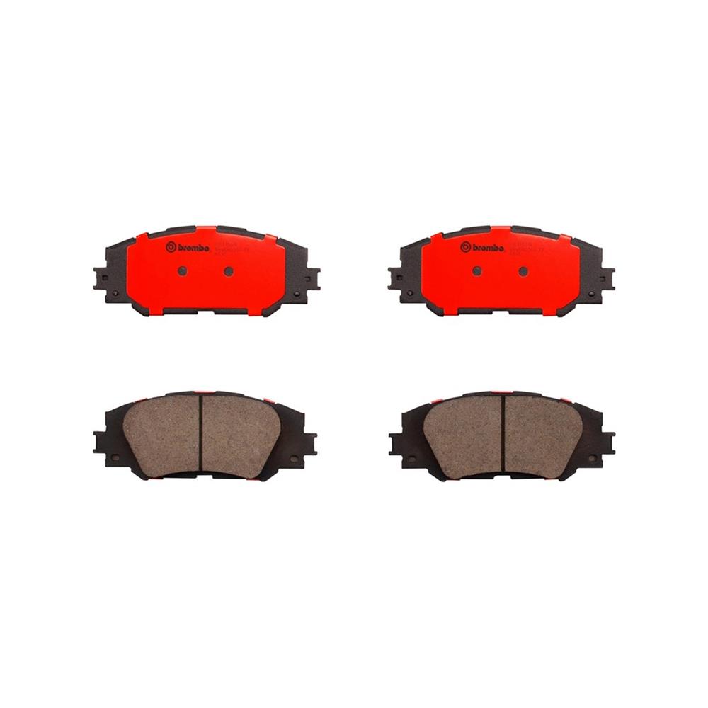 Brembo NAO Ceramic Brake Pads P83155N Pads, Brembo, Ceramic, Integrally Molded, Shims, Toyota, Set