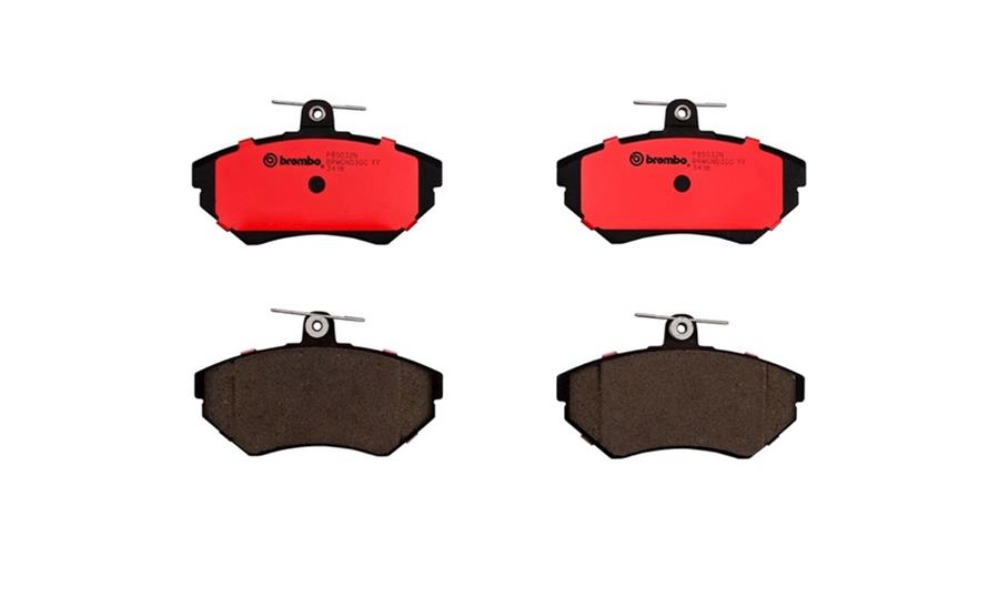 Brembo NAO Ceramic Brake Pads P85032N Pads, Brembo, Ceramic, Integrally Molded, Shims, Volkswagen, Set thumbnail 2
