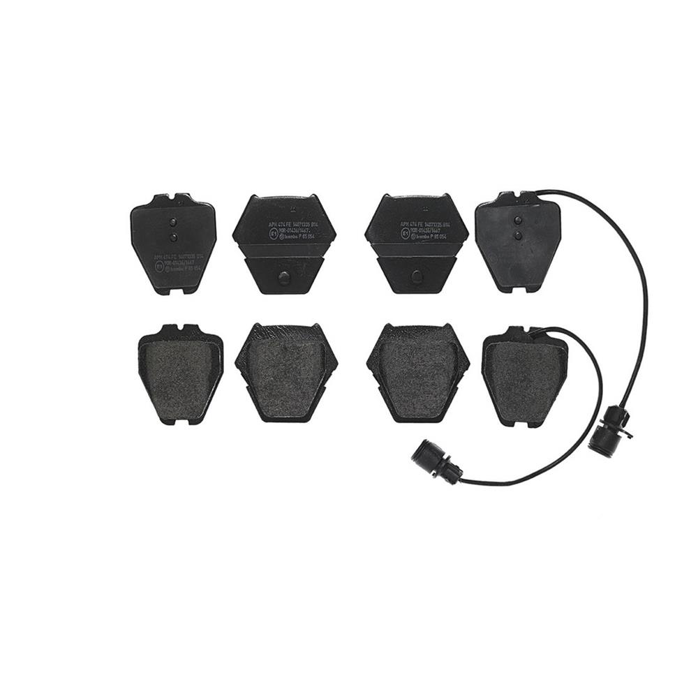 Brembo Low-Met Brake Pads P85054 Pads, Brembo, Semi-Metallic, Integrally Molded, Shims, Audi, Set