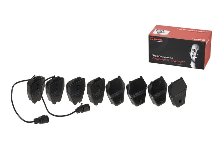 Brembo Low-Met Brake Pads P85054 Pads, Brembo, Semi-Metallic, Integrally Molded, Shims, Audi, Set thumbnail 5