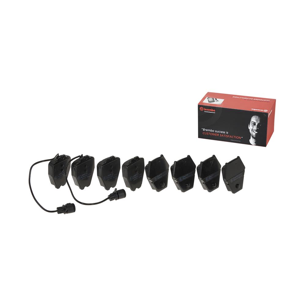 Brembo Low-Met Brake Pads P85054 Pads, Brembo, Semi-Metallic, Integrally Molded, Shims, Audi, Set thumbnail 2