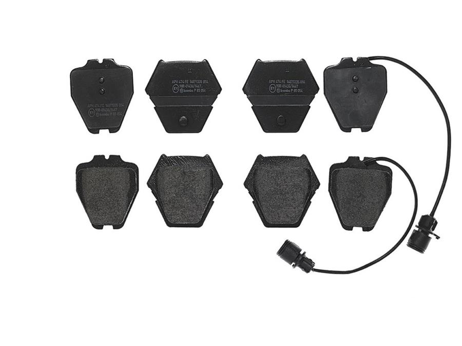 Brembo Low-Met Brake Pads P85054 Pads, Brembo, Semi-Metallic, Integrally Molded, Shims, Audi, Set thumbnail 4