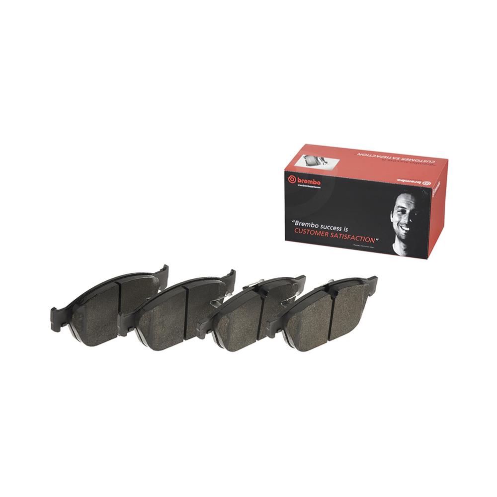 Brembo Low-Met Brake Pads for 2012-2018 A8 QUATTRO, 2014-2017 SQ5 - P85128 Pads, Brembo, Semi-Metallic, Integrally Molded, Shims, Audi, Set thumbnail 2