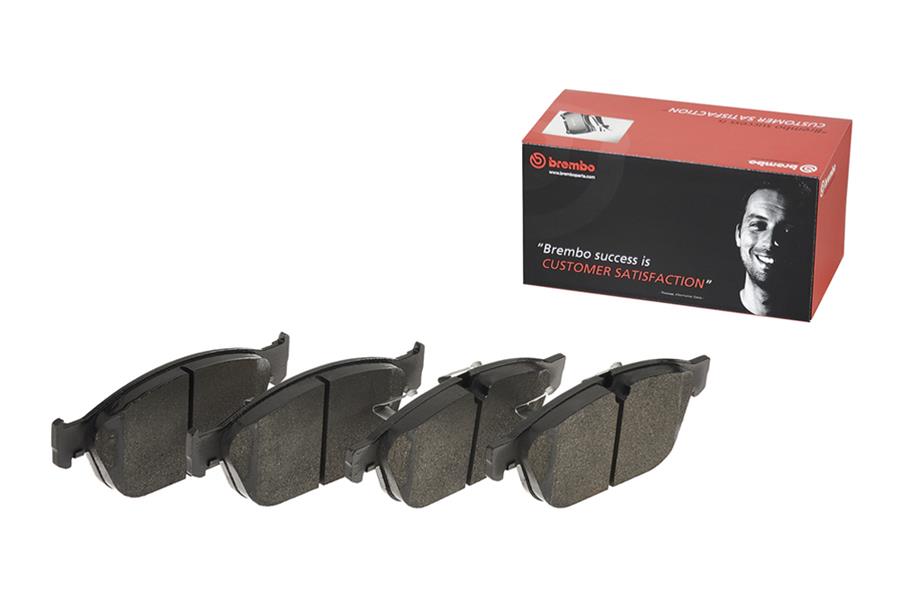 Brembo Low-Met Brake Pads for 2012-2018 A8 QUATTRO, 2014-2017 SQ5 - P85128 Pads, Brembo, Semi-Metallic, Integrally Molded, Shims, Audi, Set thumbnail 6