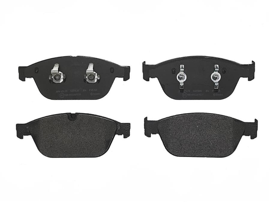 Brembo Low-Met Brake Pads for 2012-2018 A8 QUATTRO, 2014-2017 SQ5 - P85128 Pads, Brembo, Semi-Metallic, Integrally Molded, Shims, Audi, Set thumbnail 4