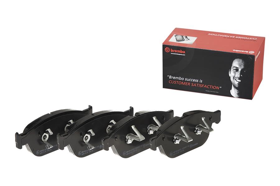 Brembo Low-Met Brake Pads for 2012-2018 A8 QUATTRO, 2014-2017 SQ5 - P85128 Pads, Brembo, Semi-Metallic, Integrally Molded, Shims, Audi, Set thumbnail 5