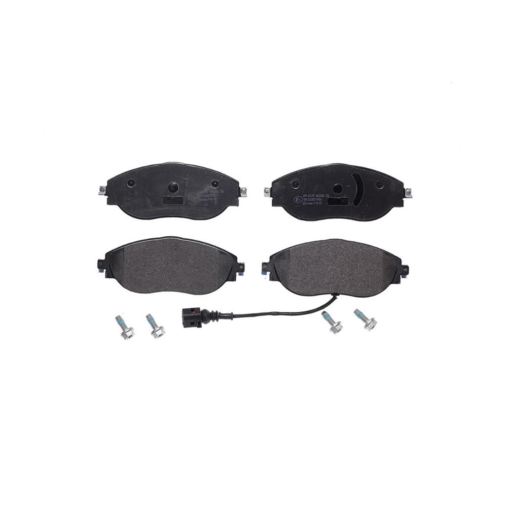 Brembo Low-Met Brake Pads P85131 Pads, Brembo, Semi-Metallic, Integrally Molded, Shims, with Hardware, Volkswagen, Set