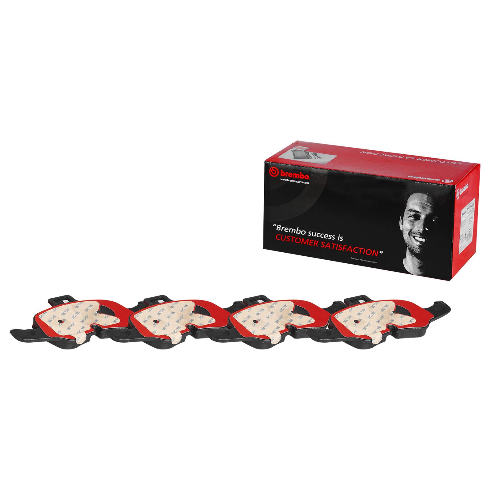 Brembo NAO Ceramic Brake Pads P85160N Pads, Brembo, Ceramic, Integrally Molded, Shims, Audi, Set