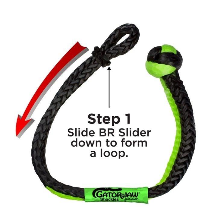 Bubba Rope 176746NGBB Bubba Rope GatorJaw Soft Shackles Summit Racing