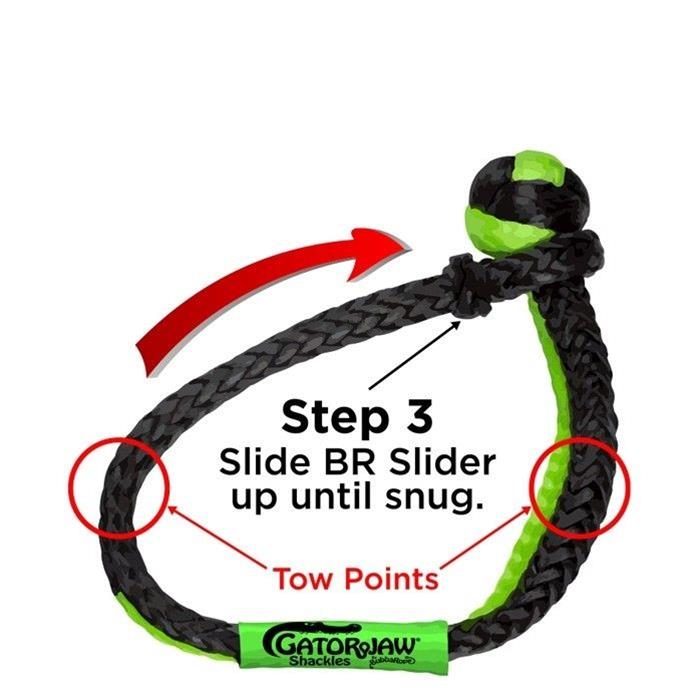 Bubba Rope 176746NGRB Bubba Rope GatorJaw Soft Shackles Summit Racing