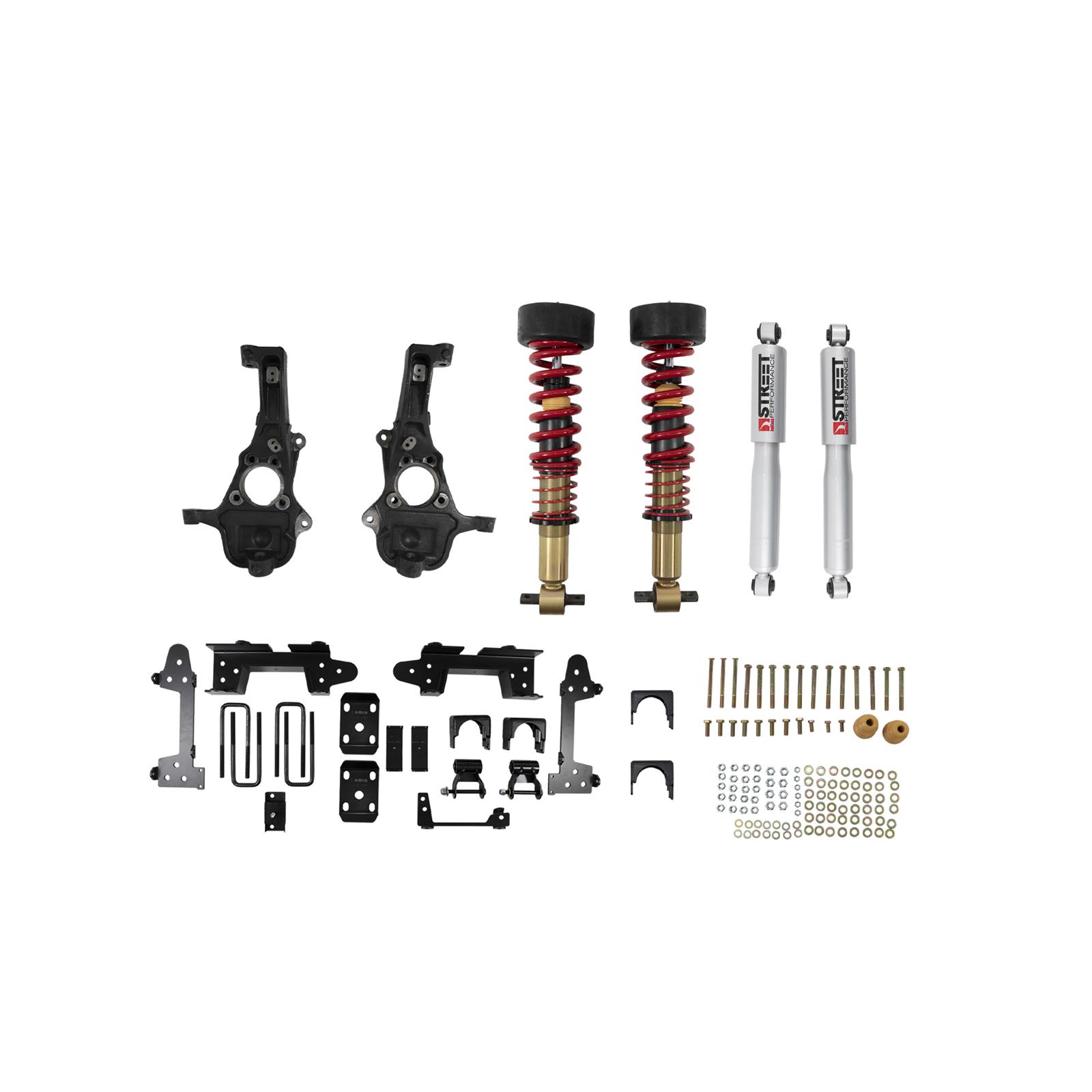 Belltech Lowering Kits 1041SPC Kit, Spindle/Flip Kit, 2-4 in. Front, 6 in. Rear, Chevy, GMC, Kit thumbnail 4