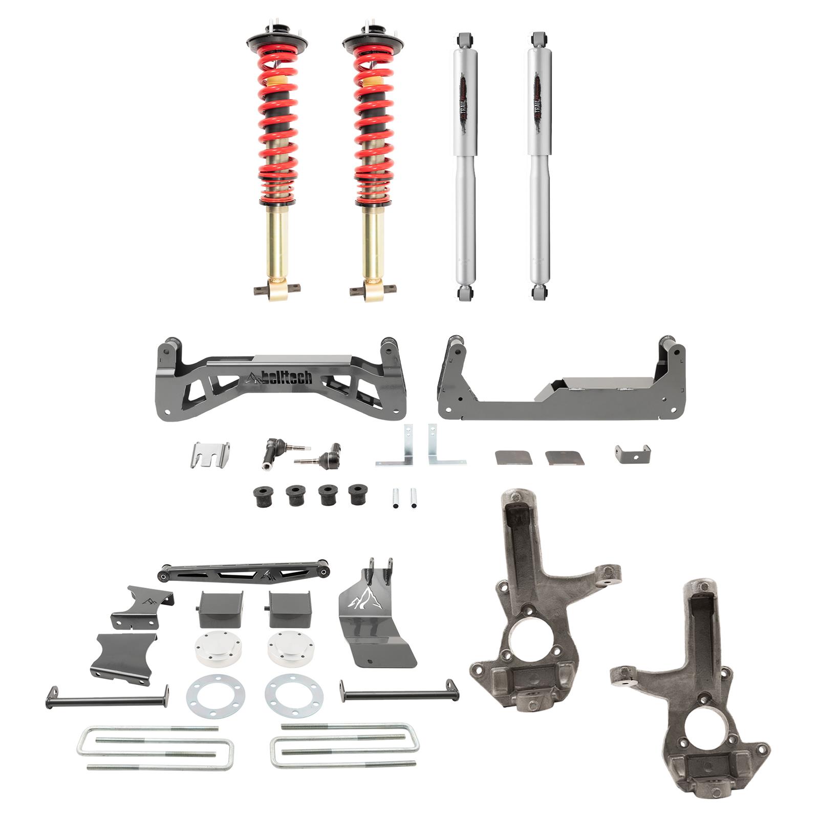Belltech Suspension Lift Kits for 2007-2016 SIERRA 1500, SILVERADO 1500 - 150201TPC Kit, 7-9 in., 4WD, Trail Performance Coilovers, Chevy, GMC, Kit thumbnail 2