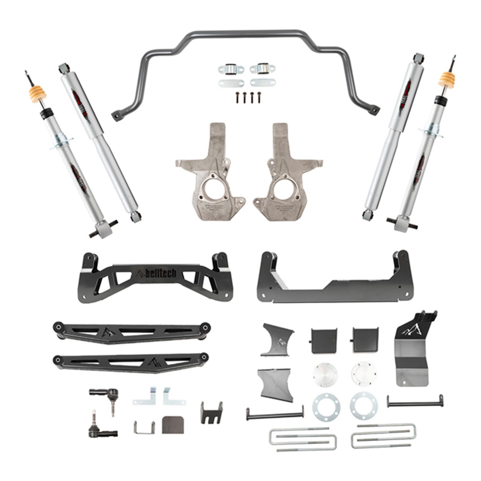 Belltech Lift Kits for 2007-2016 SIERRA 1500, SILVERADO 1500 - 150201TPS Suspension Kit, Strut Kit/Leaf Spring Block, 7 in. Lift, with Front Swat Bar, Chevy, GMC, Kit