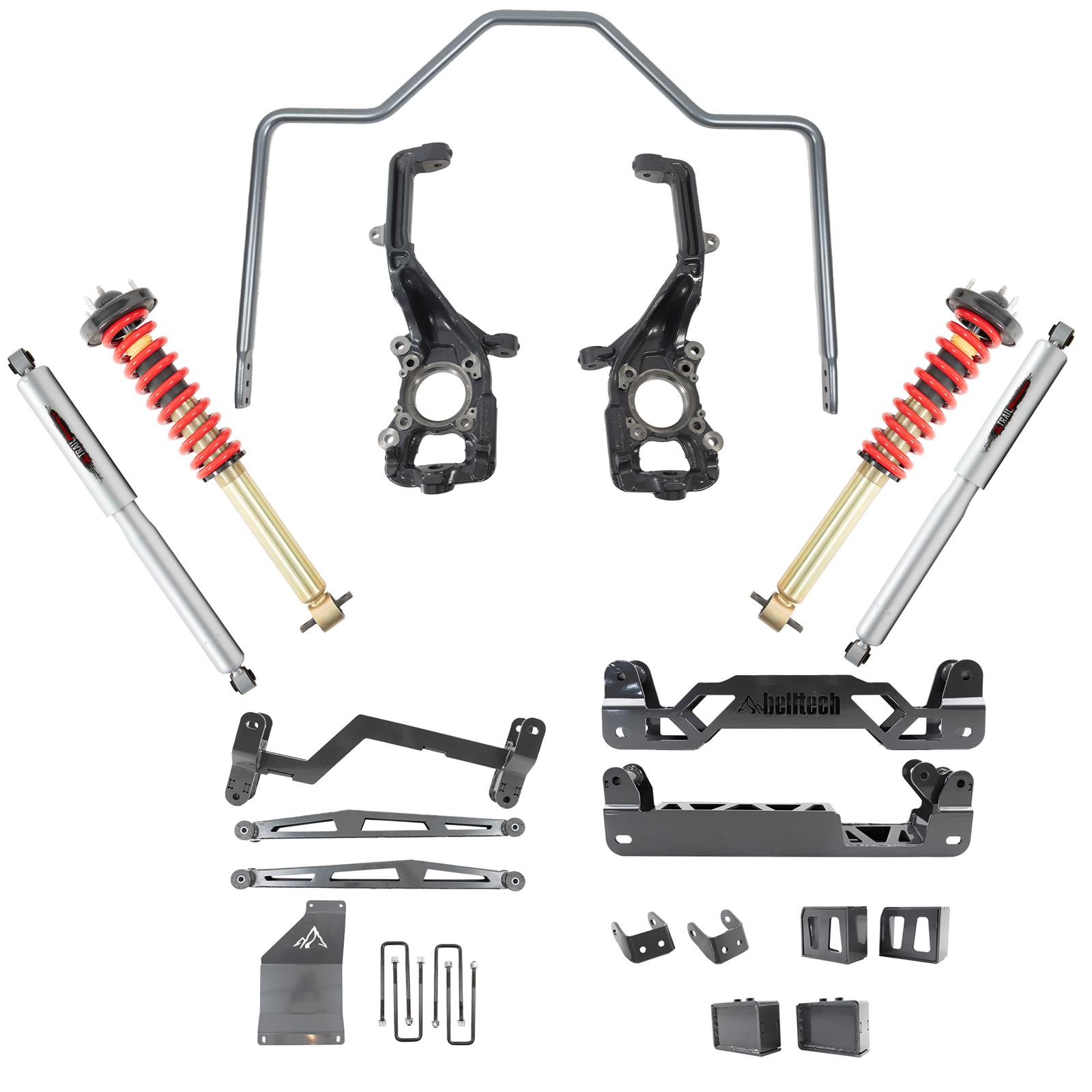 Belltech Suspension Lift Kits for 2015-2020 F-150 - 152501HK Kit, 6-7 in., 4WD, Trail Performance Coilovers, Sway Bar, Ford, F-150, Kit