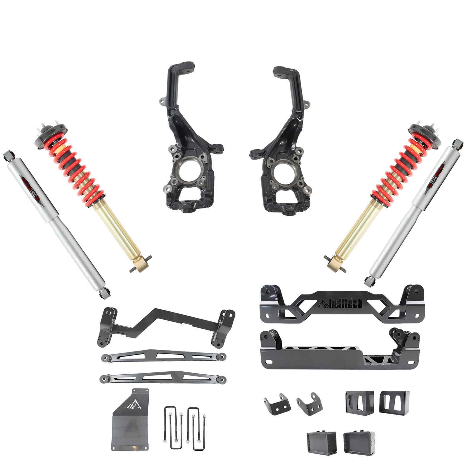 Belltech Suspension Lift Kits for 2015-2020 F-150 - 152501TPC Kit, 6-7 in., 4WD, Trail Performance Coilovers, Ford, F-150, Kit