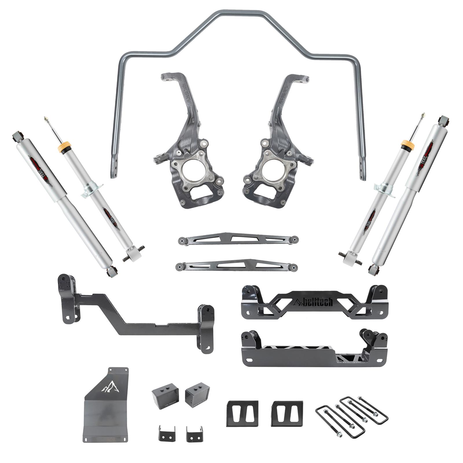 Belltech Suspension Lift Kits for 2015-2020 F-150 - 152501TPS Kit, 6-7 in., 4WD, Trail Performance Shocks, Sway Bar, Ford, F-150, Kit