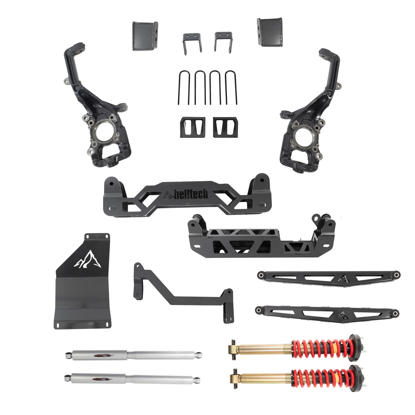 Belltech Suspension Lift Kits for 2021-2025 F-150 - 152510TPC Kit, 5-7 in., 4WD, Trail Performance Coilovers, Ford, F-150, Kit