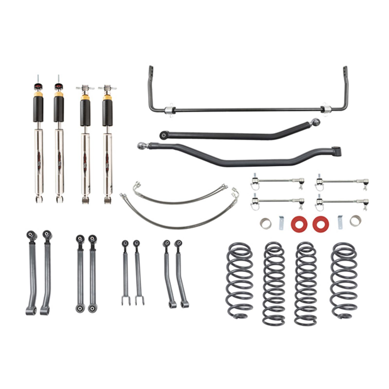 Belltech Lift Kits 153201HKP Suspension Kit, Coil Spring/Coil Spring, 4 in. Lift, with Adjustable Shocks, Jeep, Wrangler, JK, Kit