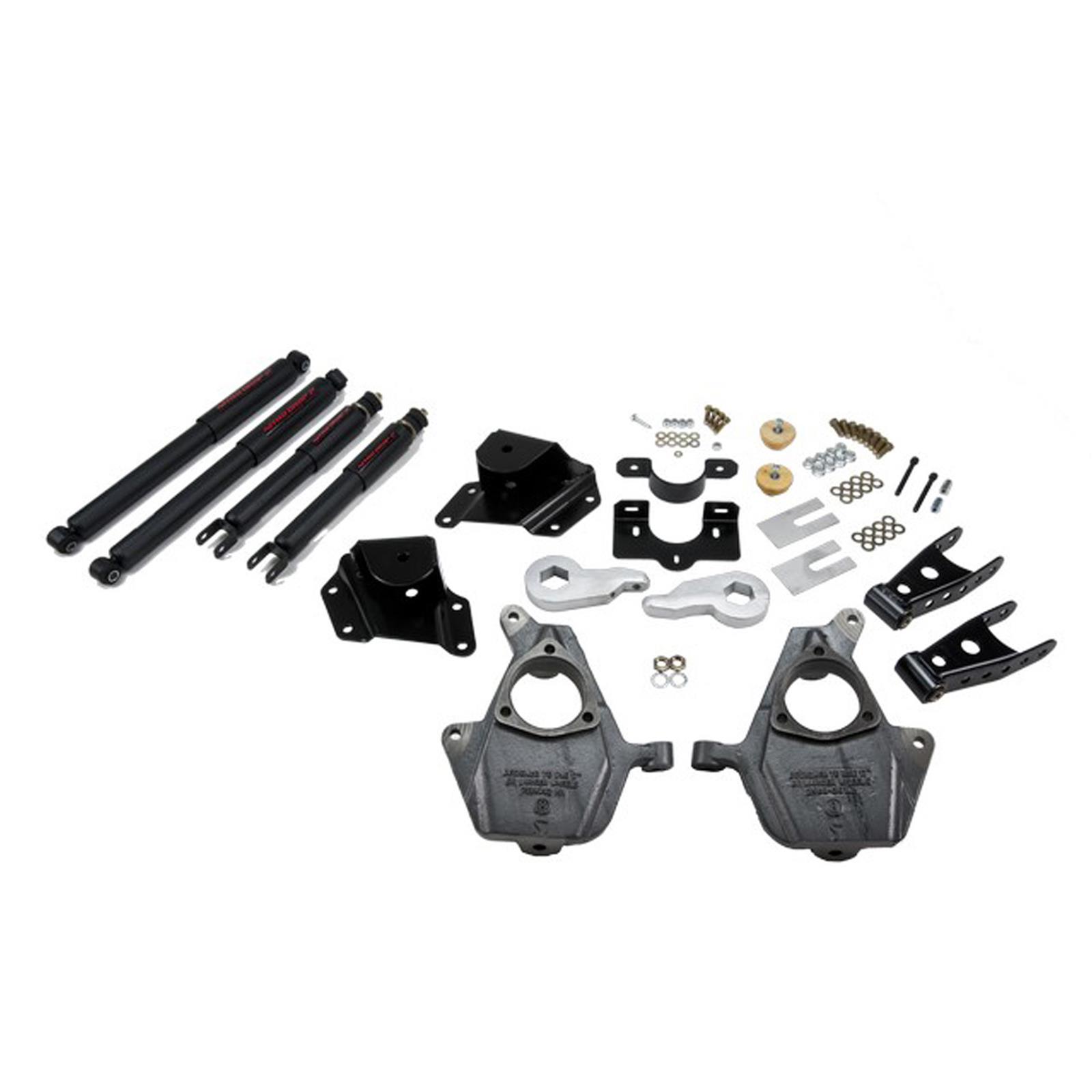 Belltech Lowering Kits with Nitro Drop 2 Shock Absorbers 661ND Kit, 3 in. Front, 4 in. Rear, Chevy, GMC, Pickup, Extended Cab, RWD, Kit