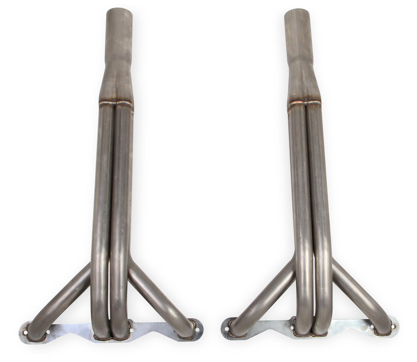 Flowtech Headers 11546FLT Headers, Upright, 1 3/4 in. Primary, 3 in. Collector, Stainless Steel, Natural, Chevy, Small Block, Pair