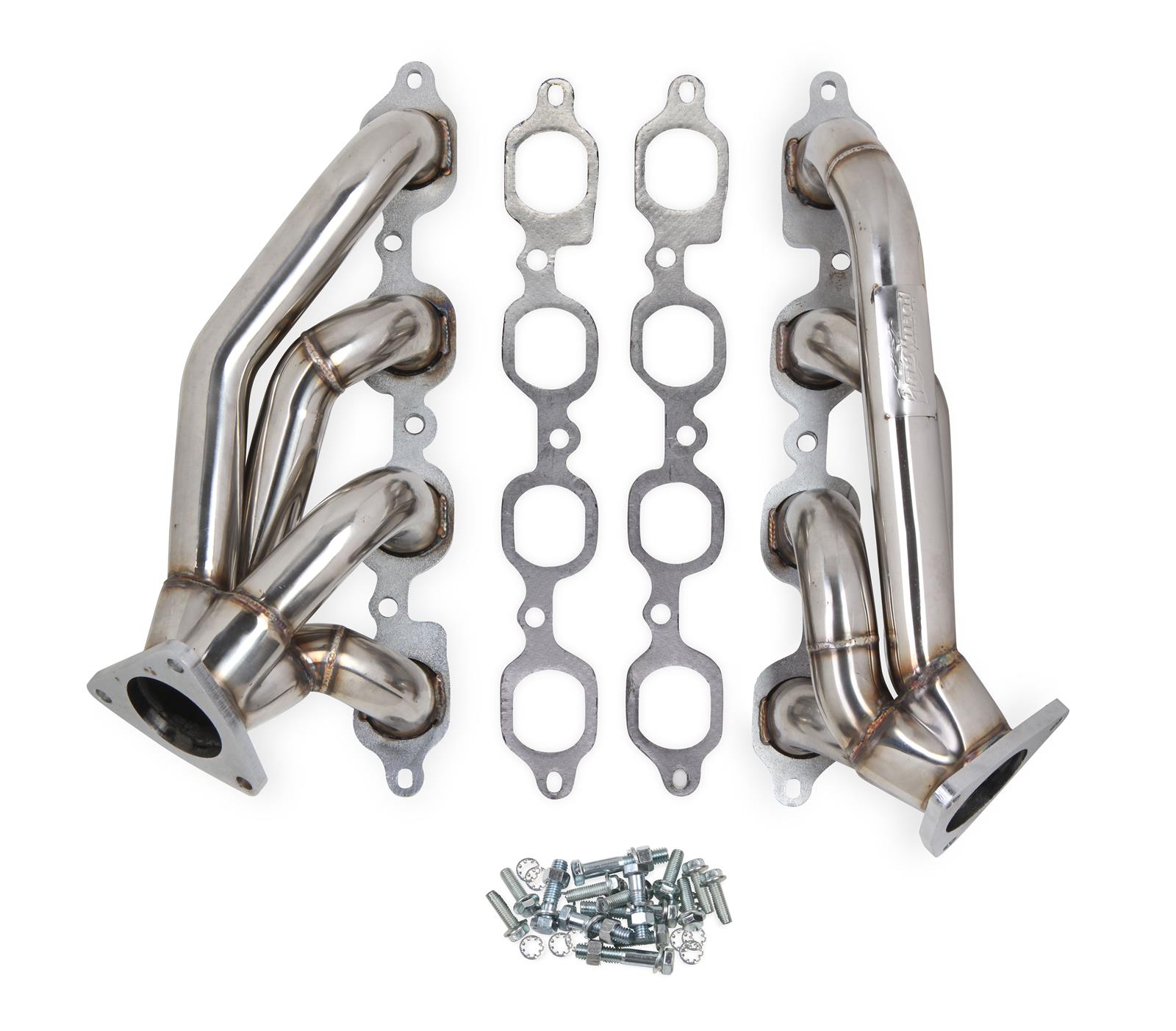 Flowtech Headers 11549FLT Headers, Shorty, Stainless Steel, Polished, Chevy, GMC, Pair thumbnail 2