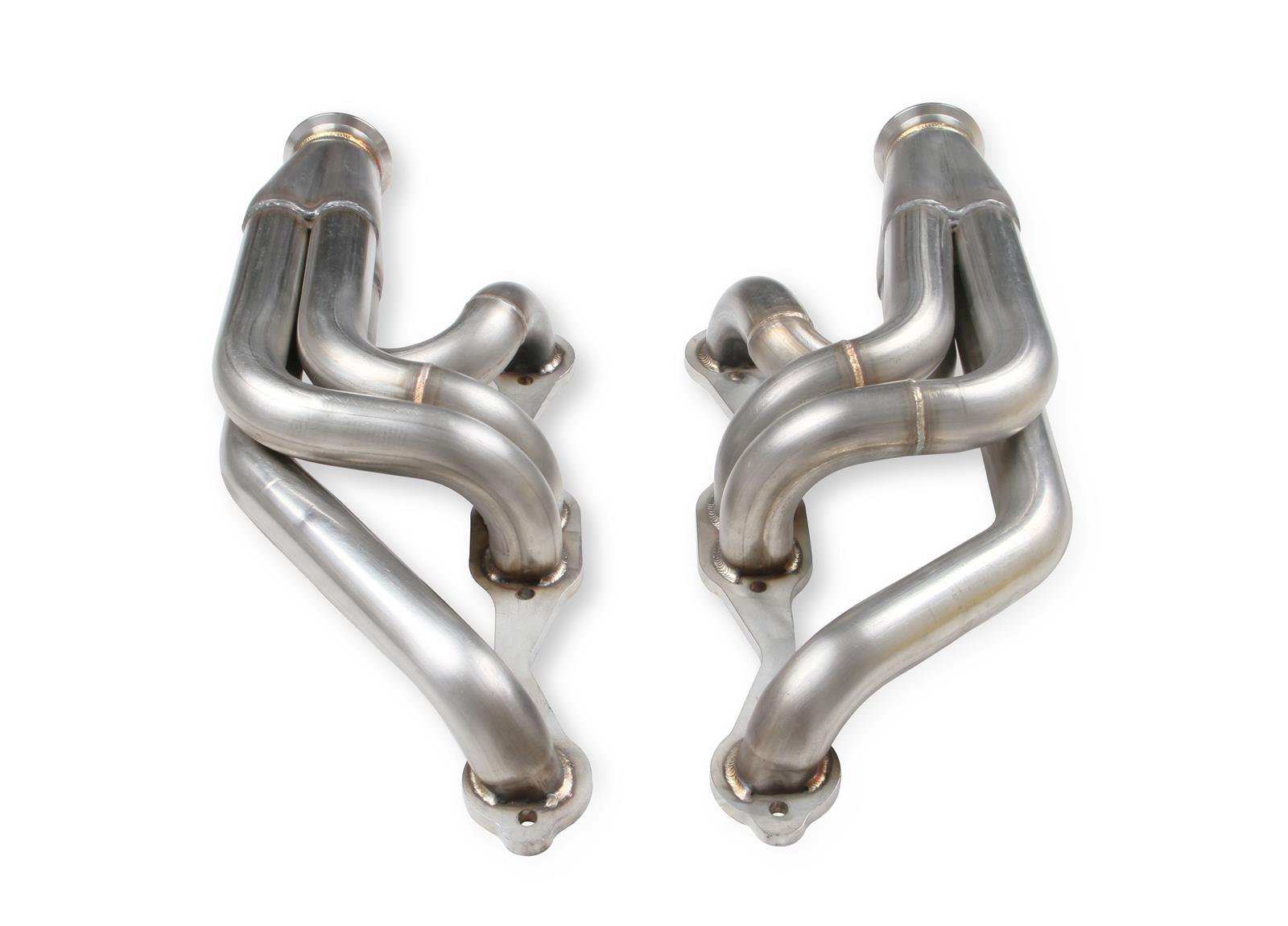 Flowtech Headers 11569FLT Headers, Turbo, Up and Forward, 304 Stainless Steel, Natural, 1.750 in. Primary, 2.50 in. V-Band Collector, Chevrolet, Small Block Gen I, Pair thumbnail 4