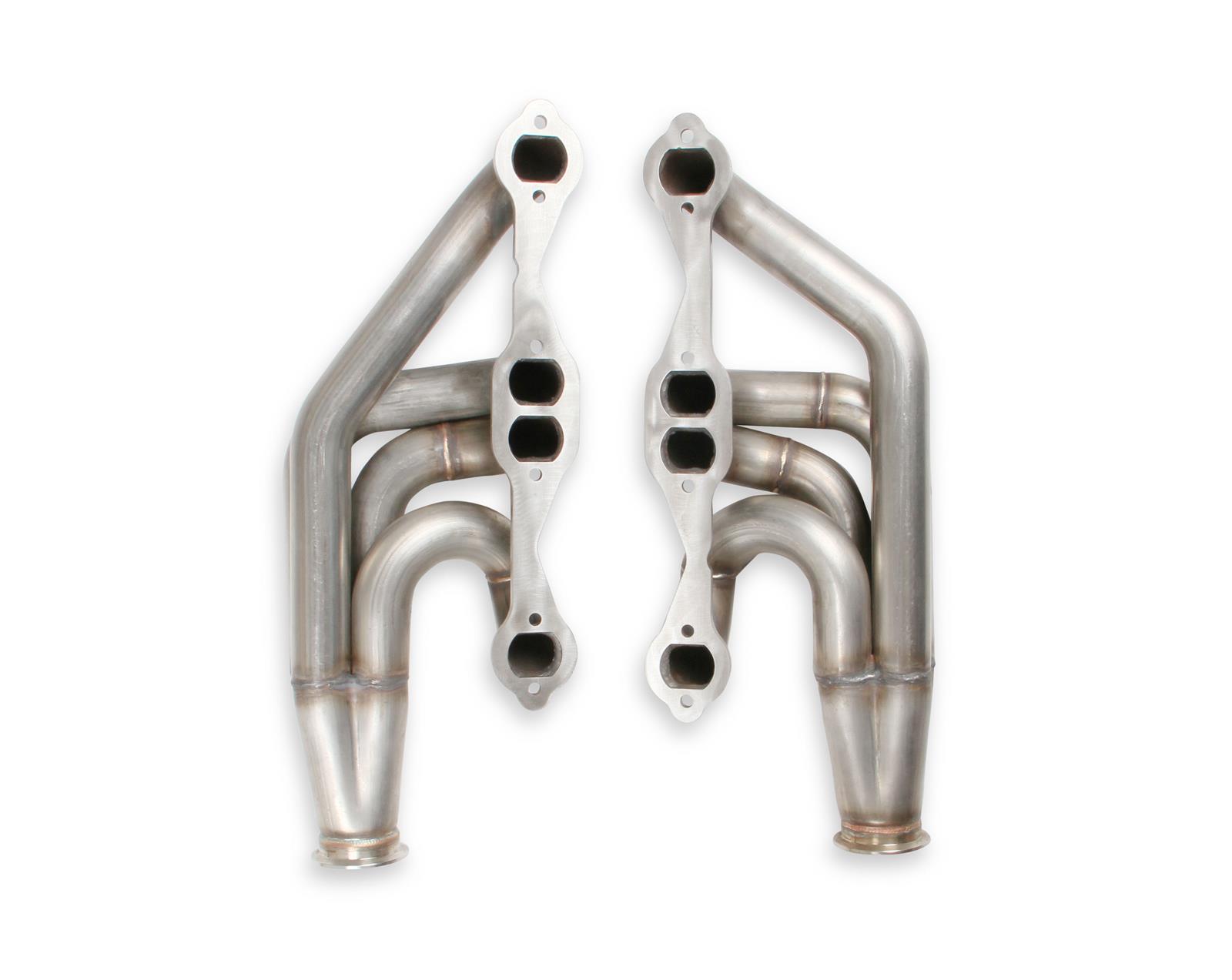 Flowtech Headers 11572FLT Headers, Turbo, Up and Forward, 304 Stainless Steel, Natural, 1.875 in. Primary, 2.50 in. V-Band Collector, Chevrolet, Small Block Gen I, Pair thumbnail 3