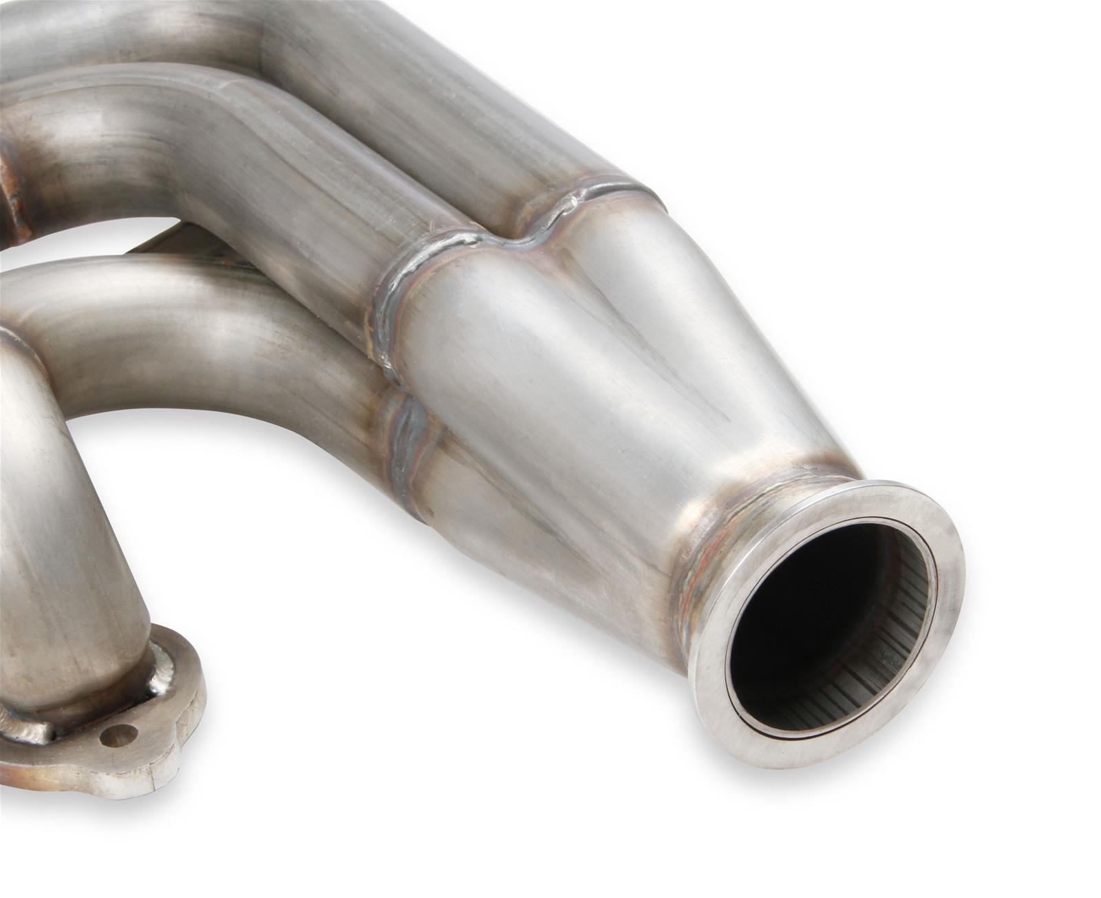 Flowtech Headers 11572FLT Headers, Turbo, Up and Forward, 304 Stainless Steel, Natural, 1.875 in. Primary, 2.50 in. V-Band Collector, Chevrolet, Small Block Gen I, Pair