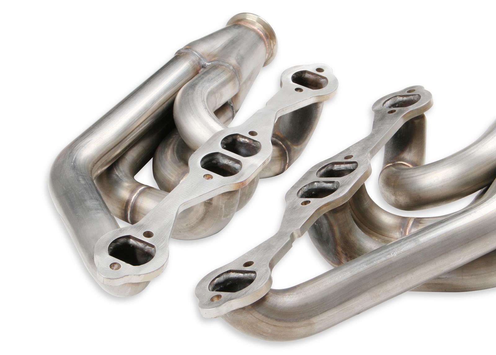 Flowtech Headers 11572FLT Headers, Turbo, Up and Forward, 304 Stainless Steel, Natural, 1.875 in. Primary, 2.50 in. V-Band Collector, Chevrolet, Small Block Gen I, Pair thumbnail 6