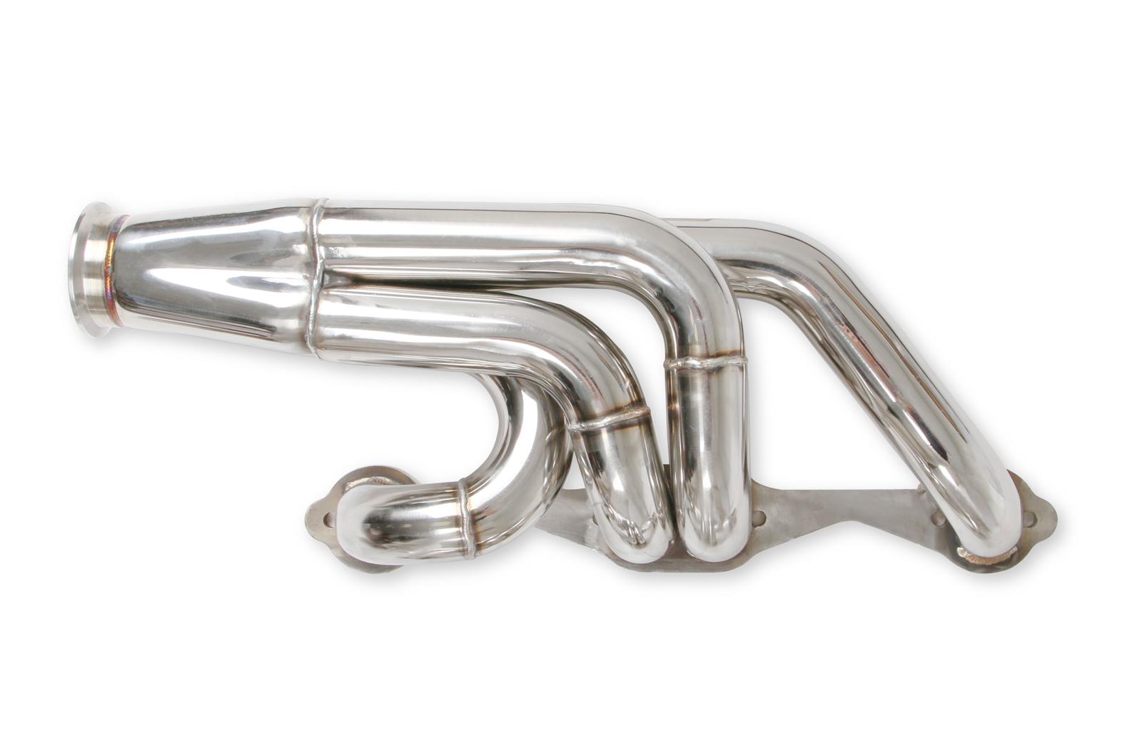 Flowtech Headers 11573FLT Headers, Turbo, Up and Forward, 304 Stainless Steel, Polished, 1.875 in. Primary, 2.500 in. V-Band Collector, Chevrolet, Small Block Gen I, Pair thumbnail 8