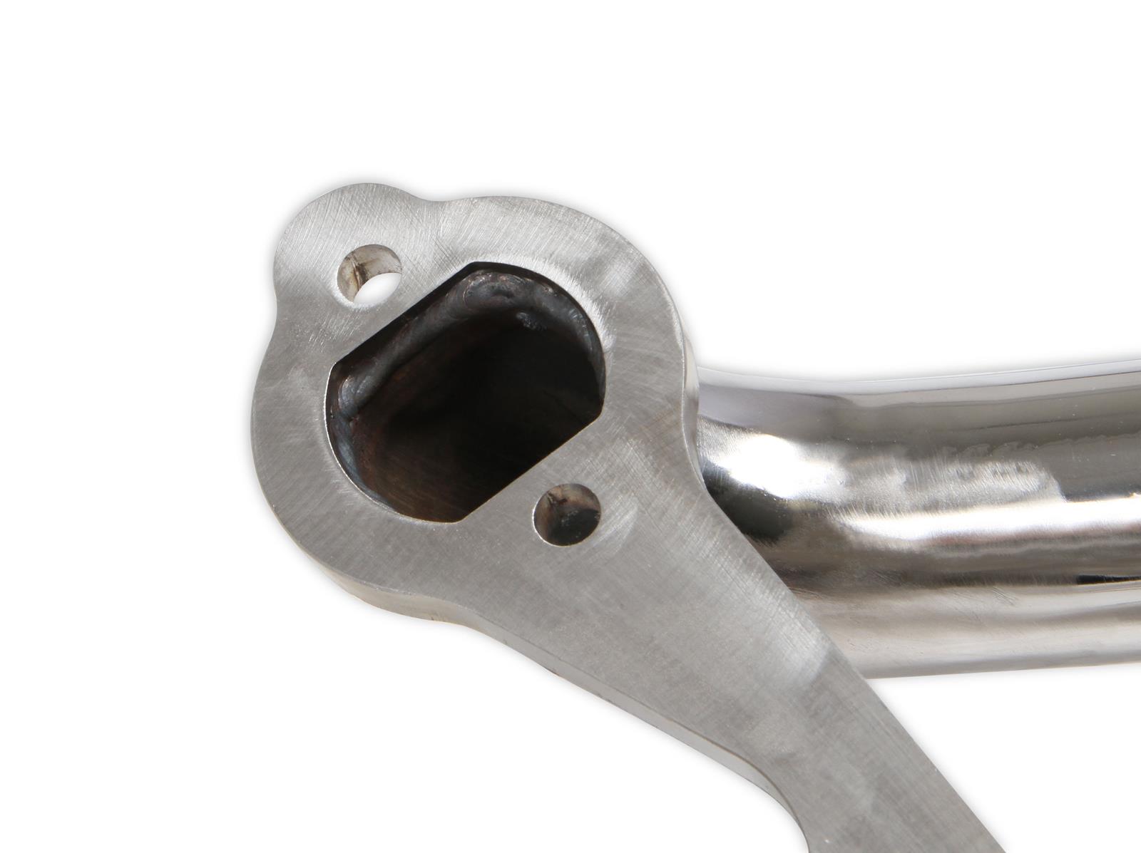 Flowtech Headers 11573FLT Headers, Turbo, Up and Forward, 304 Stainless Steel, Polished, 1.875 in. Primary, 2.500 in. V-Band Collector, Chevrolet, Small Block Gen I, Pair thumbnail 6