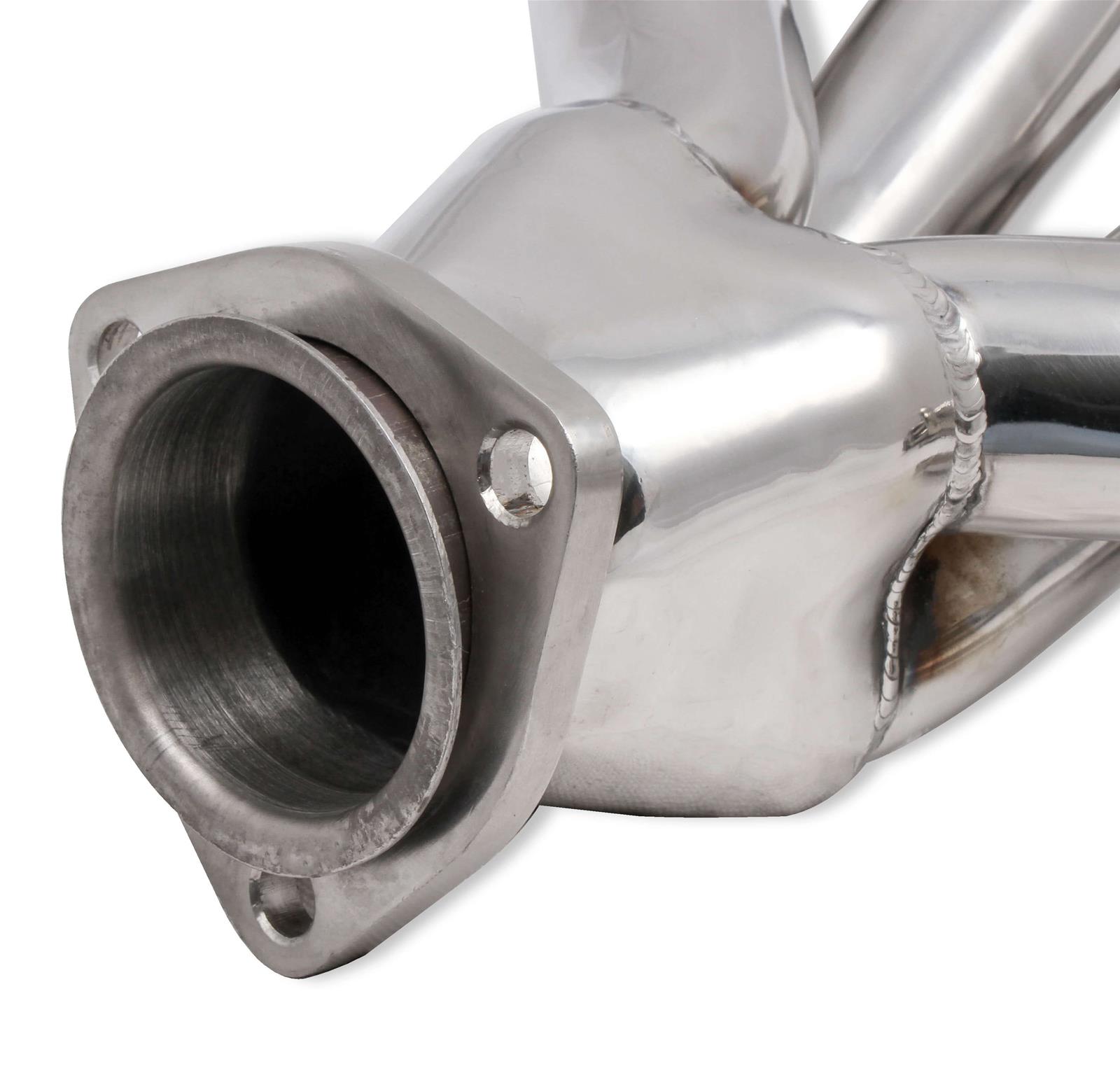 Flowtech Headers 11579FLT Headers, Shorty, 304 Stainless Steel, Polished, 1 5/8 in. Primary, 3/8 in. Flange, Chevy, LS Swap, Pair