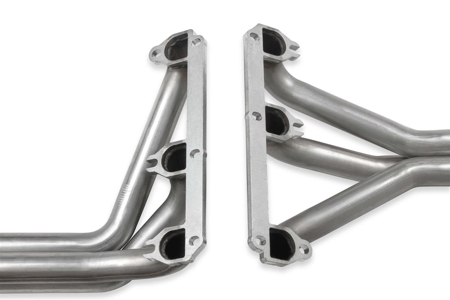 Flowtech Headers 11587FLT Headers, Upright, 1 1/2 in. Primary, 2.5 in. Collector, D-Port, Stainless Steel, Natural, GM, 2.8L, 3.1L, 3.4L, Pair thumbnail 2