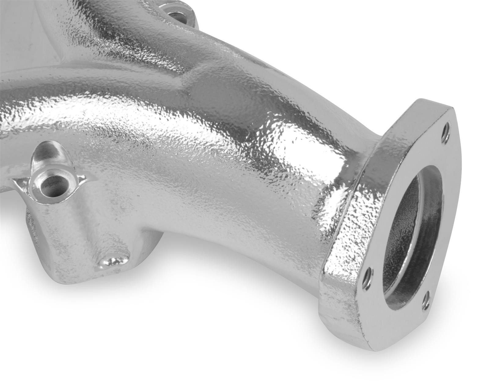 Flowtech Rams Horn Exhaust Manifolds 11704-1FLT Manifolds, Horn, Cast Iron, Silver Ceramic Coated, Chevy, Small Block, STREET ROD, Pair thumbnail 4