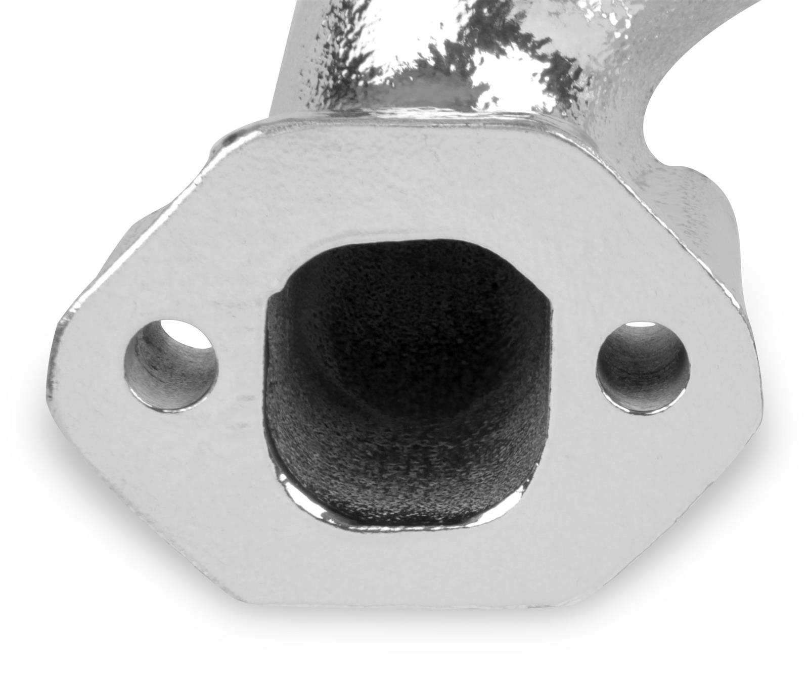 Flowtech Rams Horn Exhaust Manifolds 11704-1FLT Manifolds, Horn, Cast Iron, Silver Ceramic Coated, Chevy, Small Block, STREET ROD, Pair thumbnail 3
