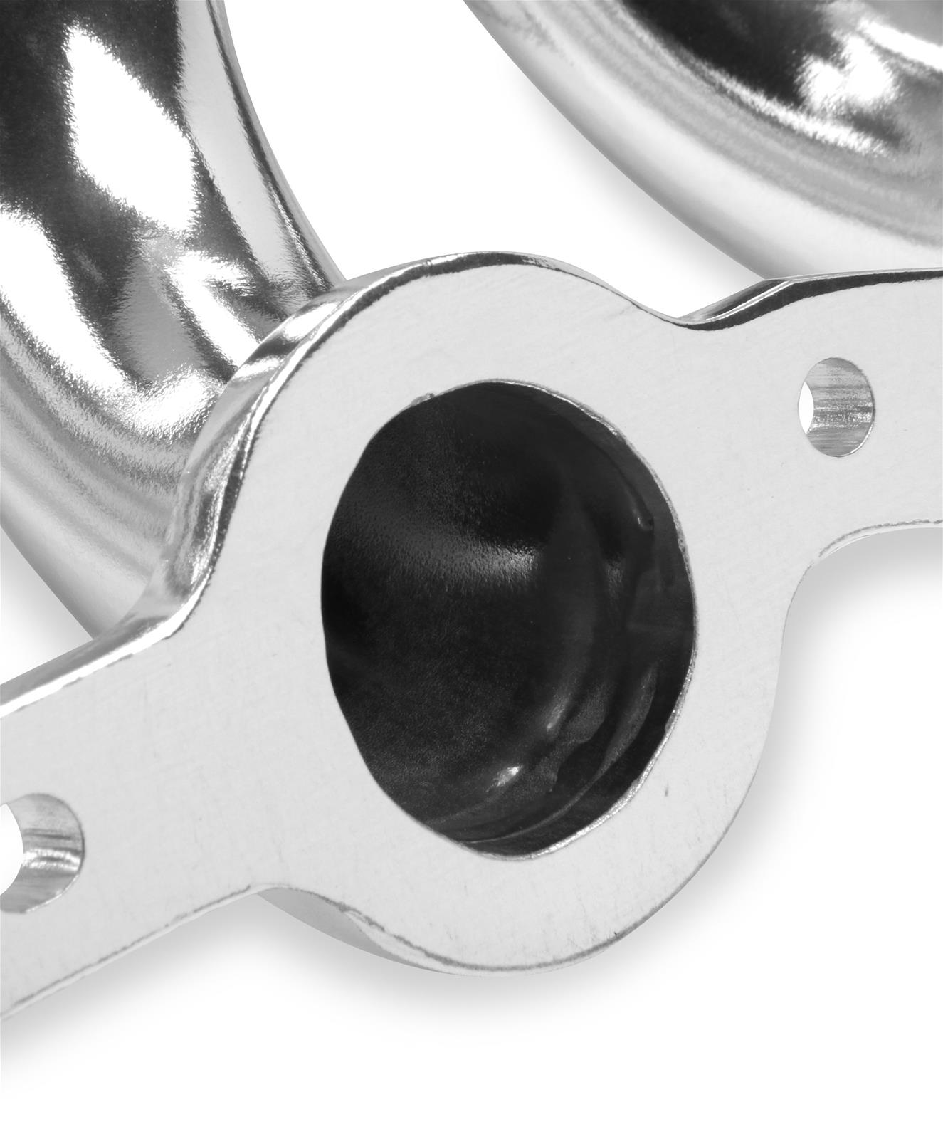 Flowtech Headers 11706-1FLT Headers, Block Hugger, Steel, Silver Ceramic Coated, Round Port, Street Rod, Chevy Small Block LS, Pair thumbnail 6