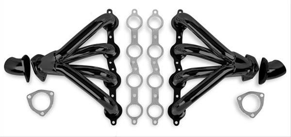 Flowtech Headers 11706FLT Headers, Block Hugger, Steel, 2.5 in. Collector, Round Port, Street Rod, Chevy Small Block LS, Pair thumbnail 8