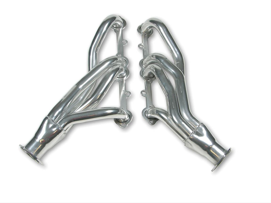 Flowtech Headers 31108FLT Headers, Shorty, Steel, Ceramic Coated, Chevy, Oldsmobile, with Chevy, Small Block, Pair thumbnail 2