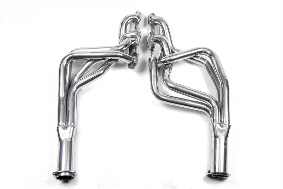 Flowtech Headers 31150FLT Headers, Long Tube, Steel, Ceramic Coated, Oldsmobile, Pontiac, Pair thumbnail 2