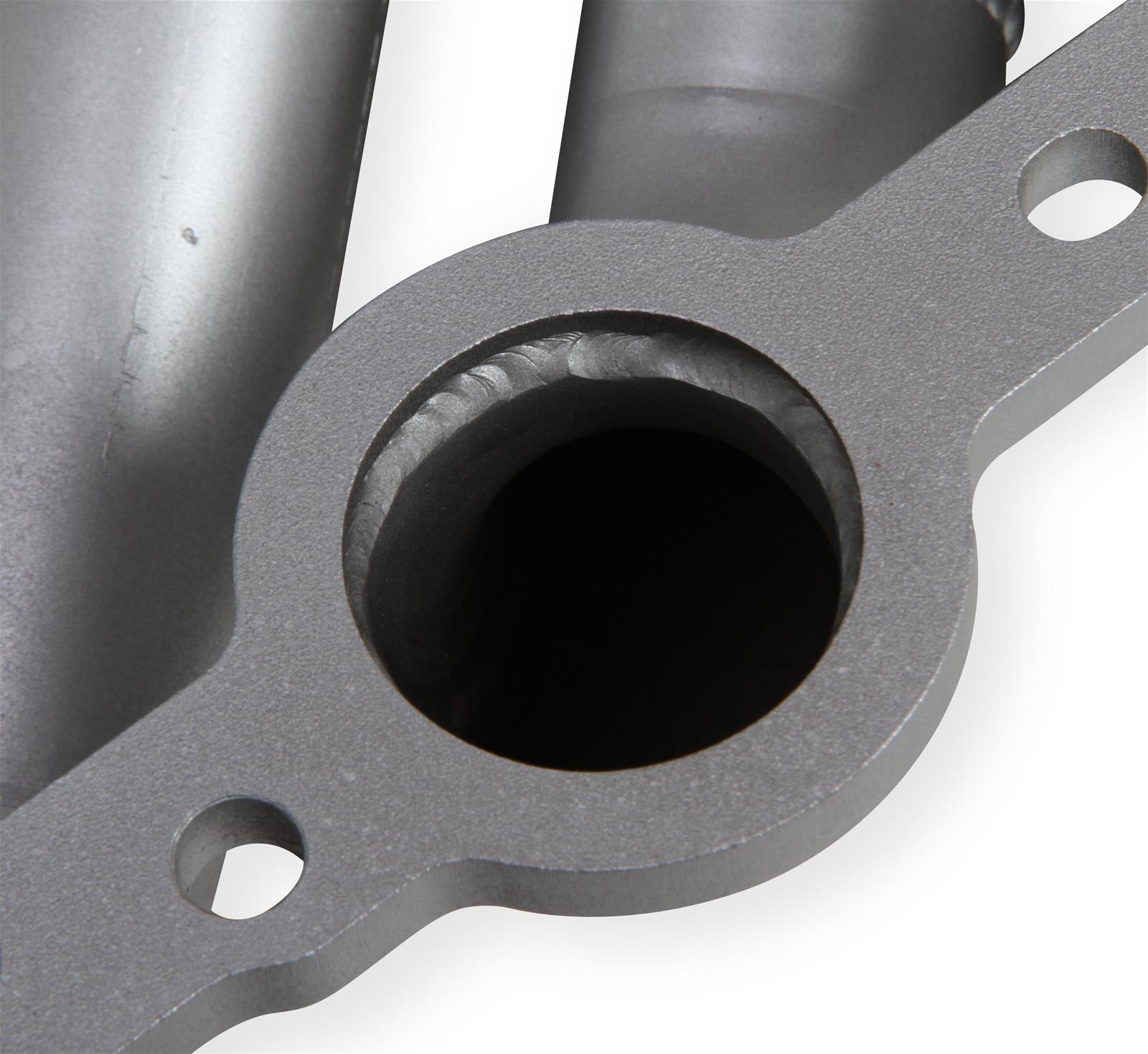 Flowtech LS Turbo Headers 31536FLT Headers, Turbo, Forward and Up, Stainless Steel, Silver Ceramic Coated, 3.00 in. Collector Diameter, Round Port, Chevrolet, Small Block LS, Pair thumbnail 2