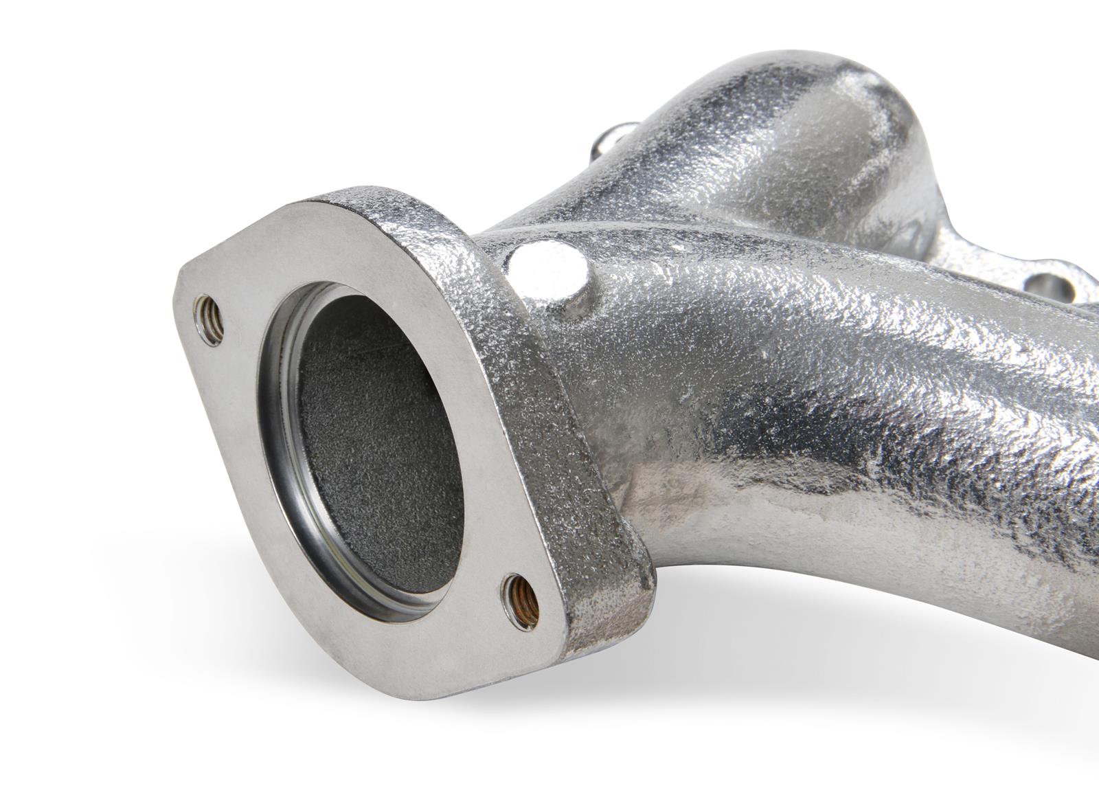 Flowtech Rams Horn Exhaust Manifolds 31730-1FLT Manifolds, Cast, LS Swaps, Silver Ceramic, Pair thumbnail 3