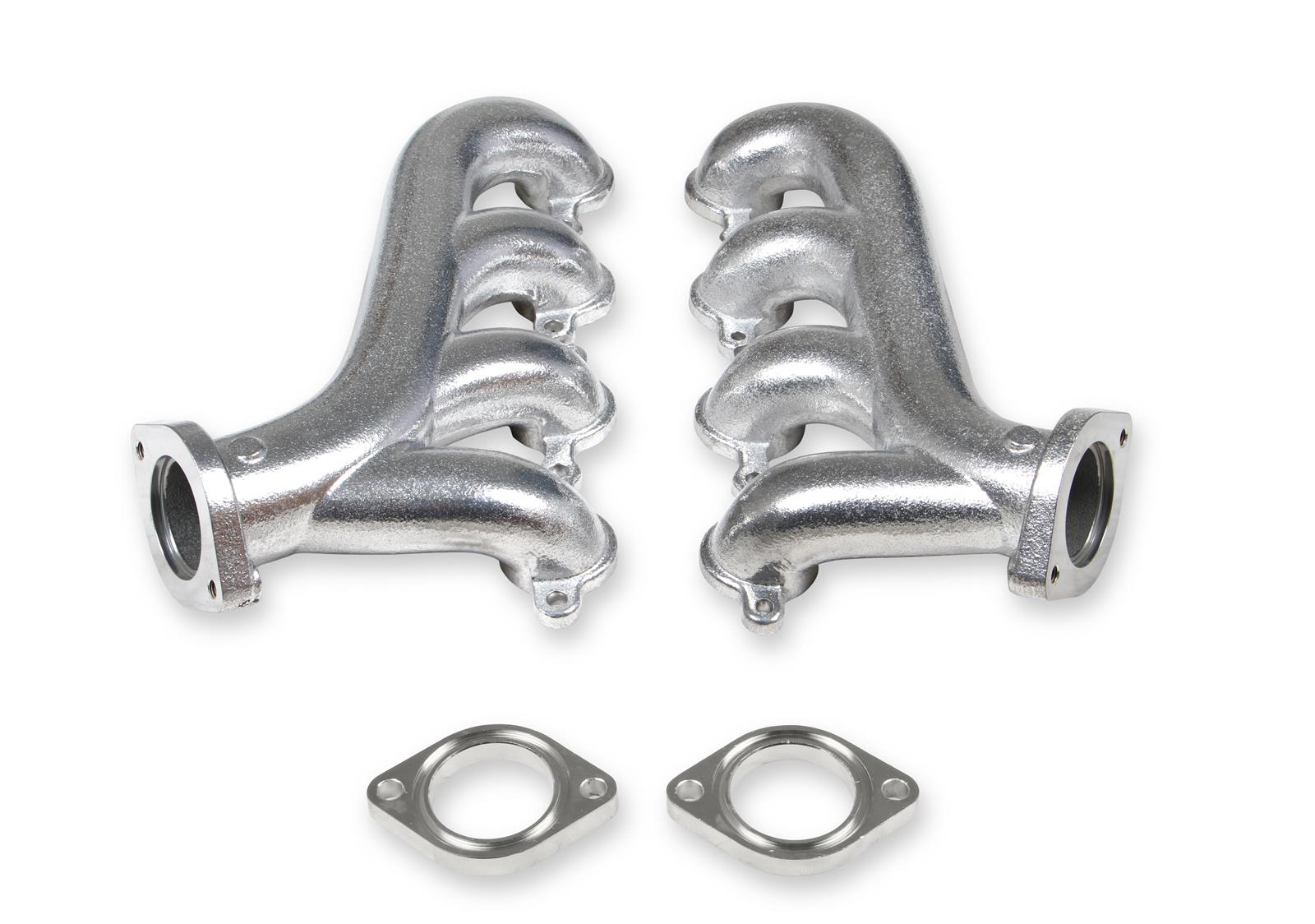 Flowtech Rams Horn Exhaust Manifolds 31730-1FLT Manifolds, Cast, LS Swaps, Silver Ceramic, Pair thumbnail 7