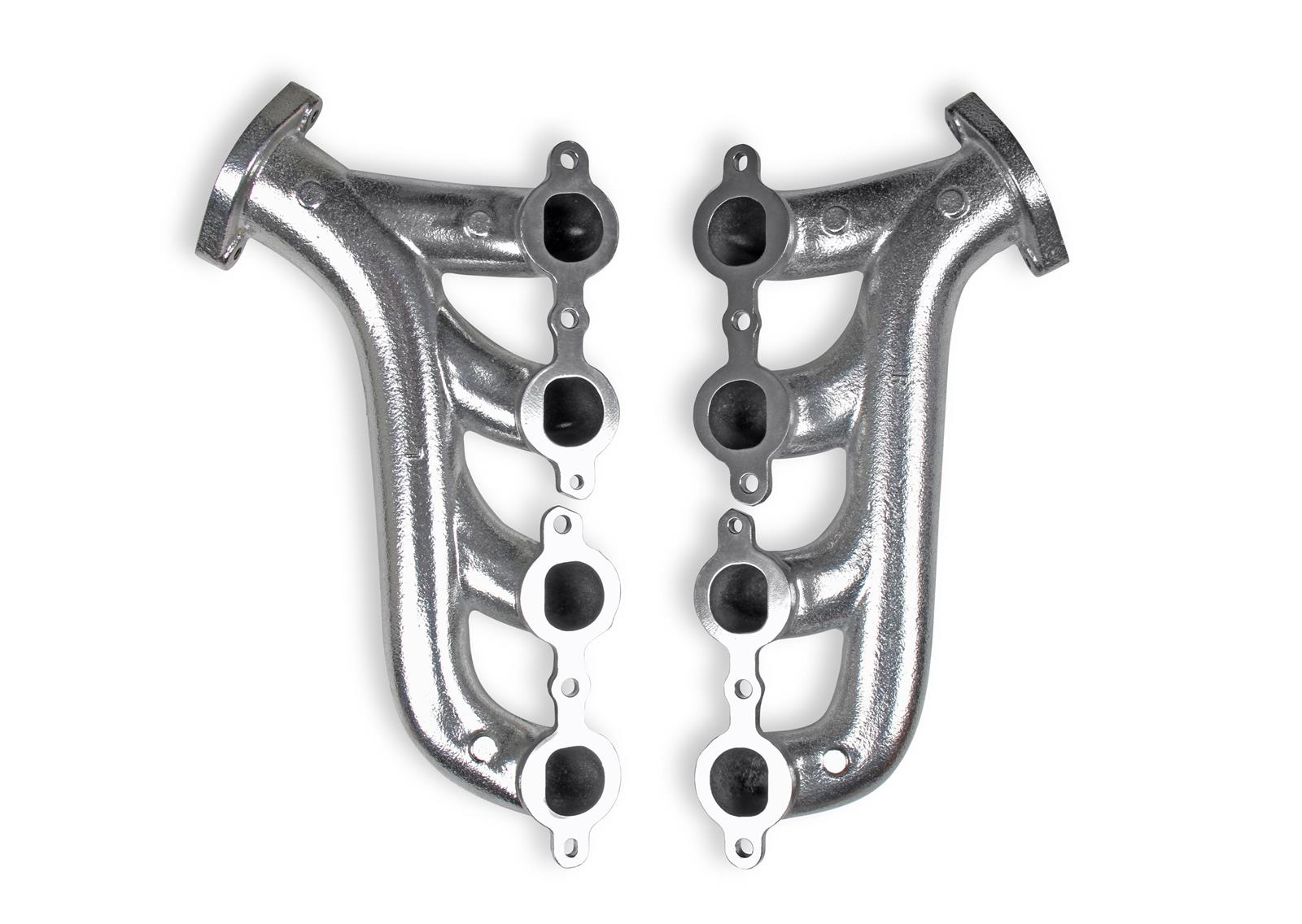 Flowtech Rams Horn Exhaust Manifolds 31730-1FLT Manifolds, Cast, LS Swaps, Silver Ceramic, Pair thumbnail 6