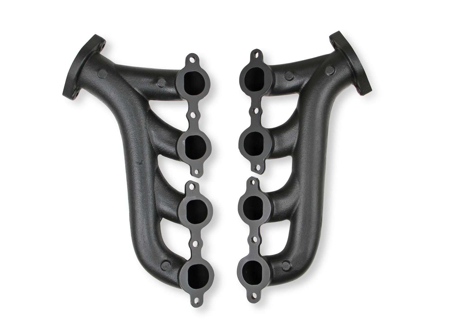 Flowtech Rams Horn Exhaust Manifolds 31730-3FLT Manifolds, Cast, LS Swaps, Black Ceramic, Pair thumbnail 8