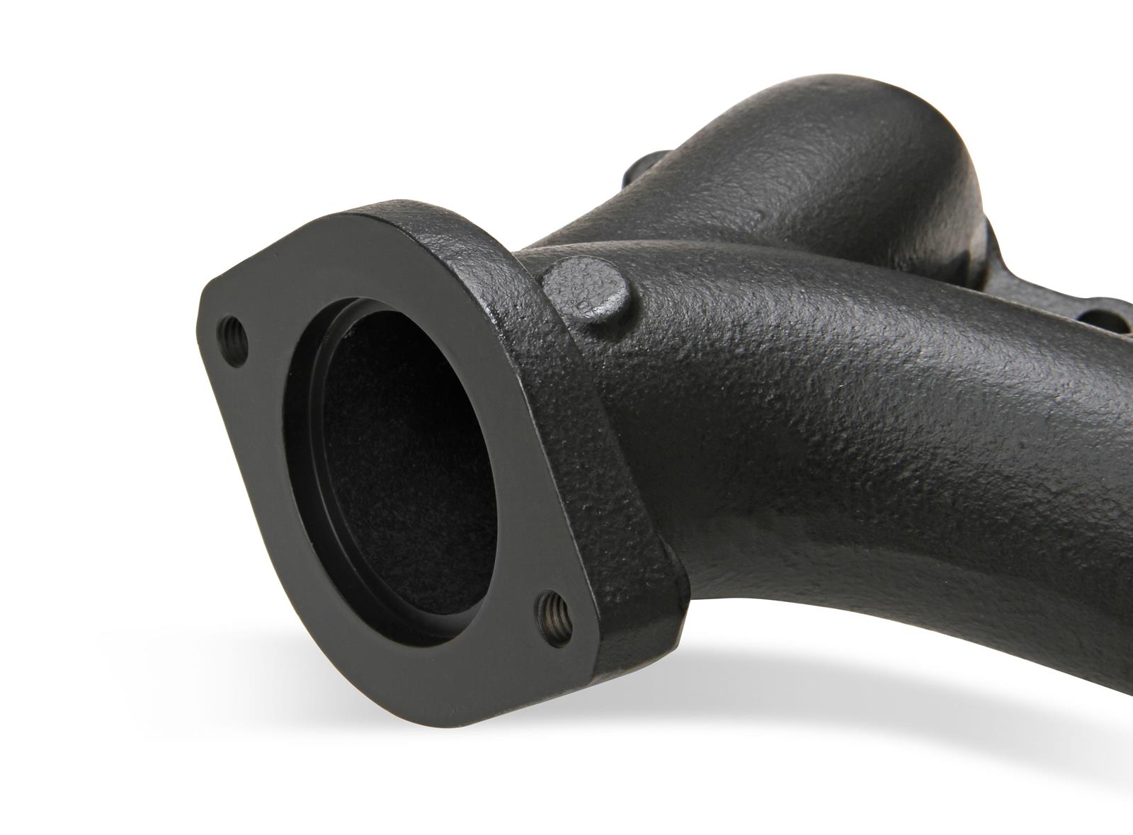 Flowtech Rams Horn Exhaust Manifolds 31730-3FLT Manifolds, Cast, LS Swaps, Black Ceramic, Pair thumbnail 4